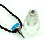 Clear Glass Perfume Bottle Style Pendant